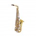 Firefeel W014 Alt Saksofon Gold Lacquer Body Nickel Plated Keys